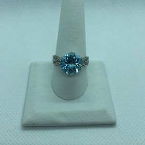 Sterling silver Aquamarine ring size 10